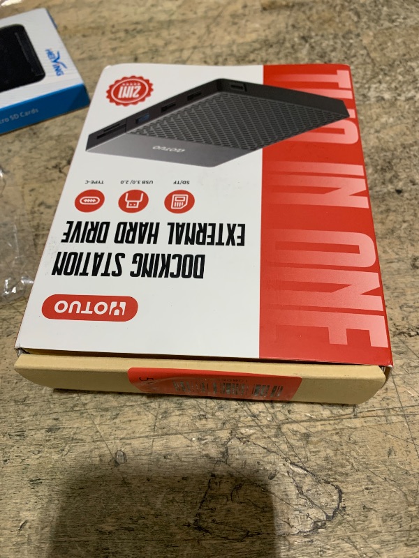 Photo 1 of ***USED, MINOR DAMAGE***YOTUO 1TB External Hard Drive, USB C Multiport Hub HDD 7-in-1, USB 3.0, SD/TF Card Reader, Docking Station, Multi-Function HDD for Windows, Mac, Android, TV, Phone, Laptop, Desktop, PC