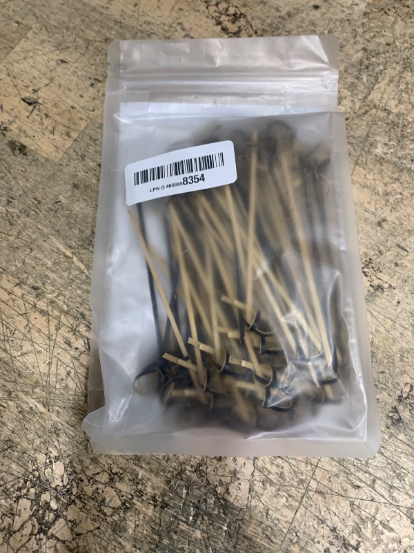Photo 1 of 100 Pcs Black Bamboo Skewers 4.7" Decorative Cocktail Picks, Appetizers Toothpicks, Fancy Drinks Stirrers, Wooden Sticks, Charcuterie Garnish, Fruit Kabob, Martini & BBQ Party Food