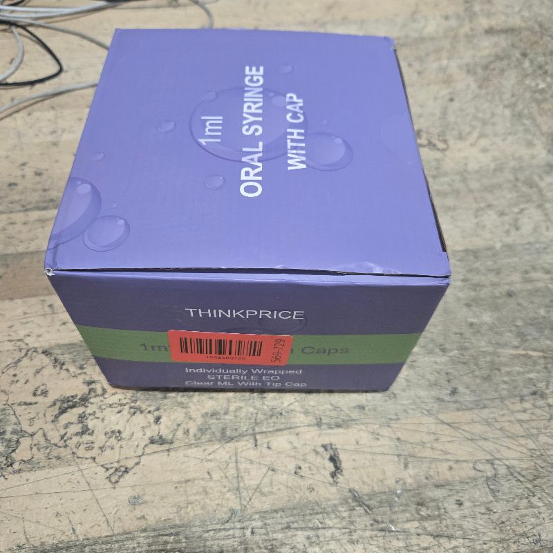 Photo 1 of 150 Pcs 1ml Syringes with Caps Oral Dispenser Individually Sterile Warpped for Medicine Dropper, Colostrum Collect Feeding Pets, Liquid