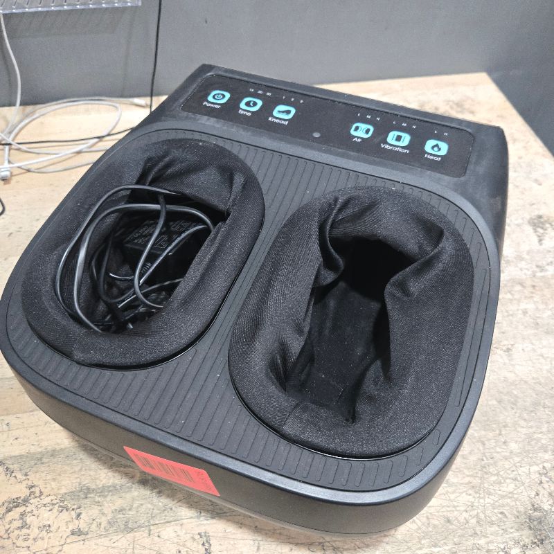 Photo 1 of **no remote control** veicomtech Shiatsu Foot Massager with Heat, Electric Foot Massager Machine for Plantar Fasciitis Neuropathy with Remote Control, Adjustable Vibration and Compression (Black)