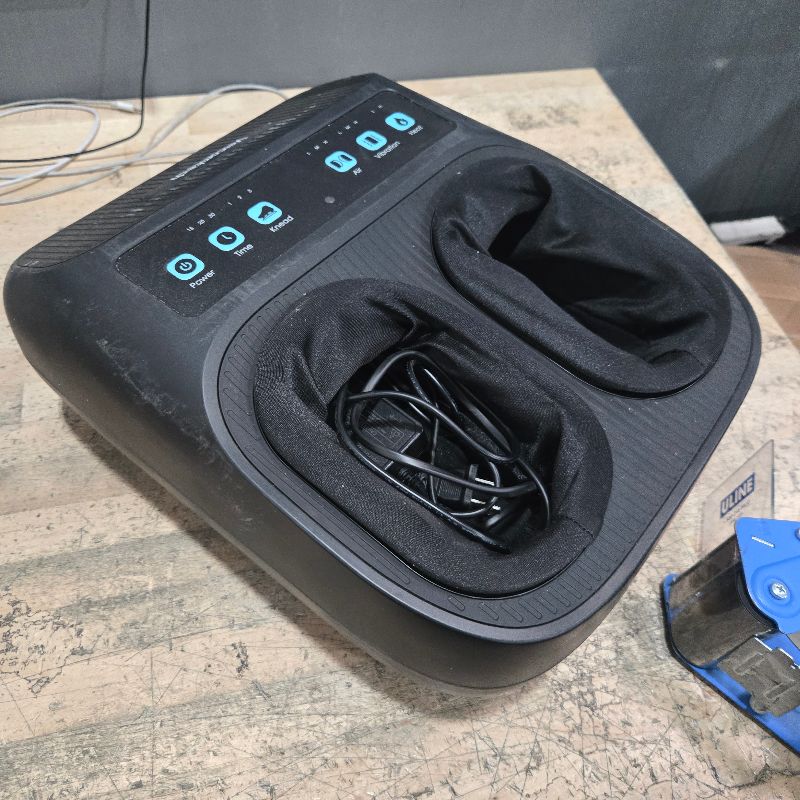 Photo 1 of **no remote control** veicomtech Shiatsu Foot Massager with Heat, Electric Foot Massager Machine for Plantar Fasciitis Neuropathy with Remote Control, Adjustable Vibration and Compression (Black)