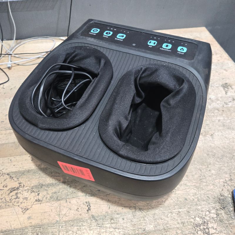 Photo 1 of **no remote control** veicomtech Shiatsu Foot Massager with Heat, Electric Foot Massager Machine for Plantar Fasciitis Neuropathy with Remote Control, Adjustable Vibration and Compression (Black)