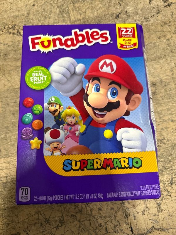 Photo 1 of 1/26 Funables Fruity Snacks, Super Mario, Assorted Fruit, Flavored Snacks, 0.8oz 22 Count