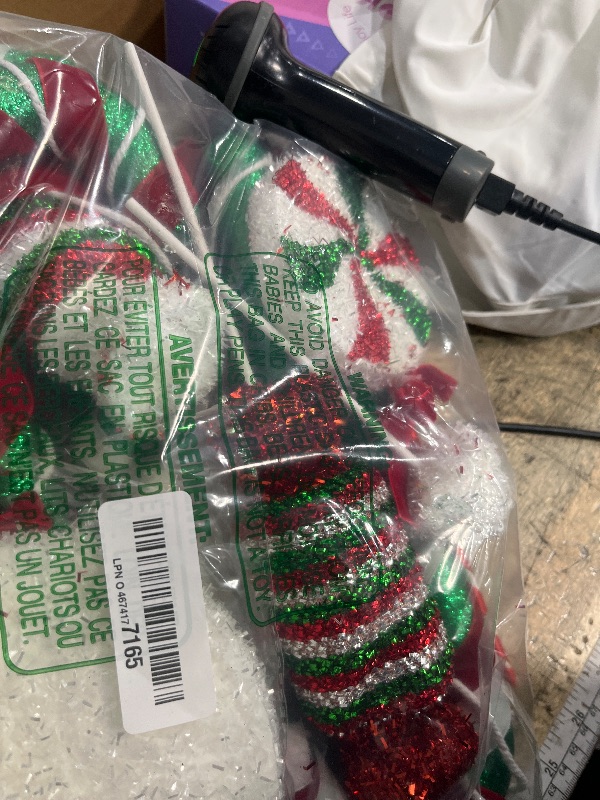 Photo 1 of 10 Pcs 15" Giant Candy Cane Christmas Decorations Christmas Lollipop Candy Cane Ornament 5 Mixed Size Xmas Large Candy Lollipop Tree Picks Red and Green Peppermint Decor for Christmas Tree Home Party