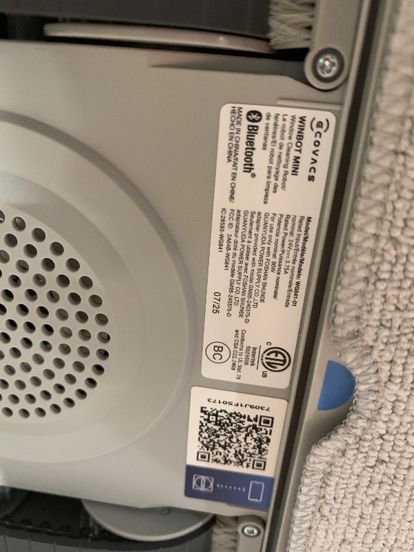Photo 1 of ***(MISSING PARTS)***ECOVACS WINBOT Mini Window Cleaning Robot - Compact Design, Dual Nozzles with Ultrasonic Spray, 9-Stage Protection System, Intelligent Path Planning, 3 Cleaning Modes, Anti-Slipping System