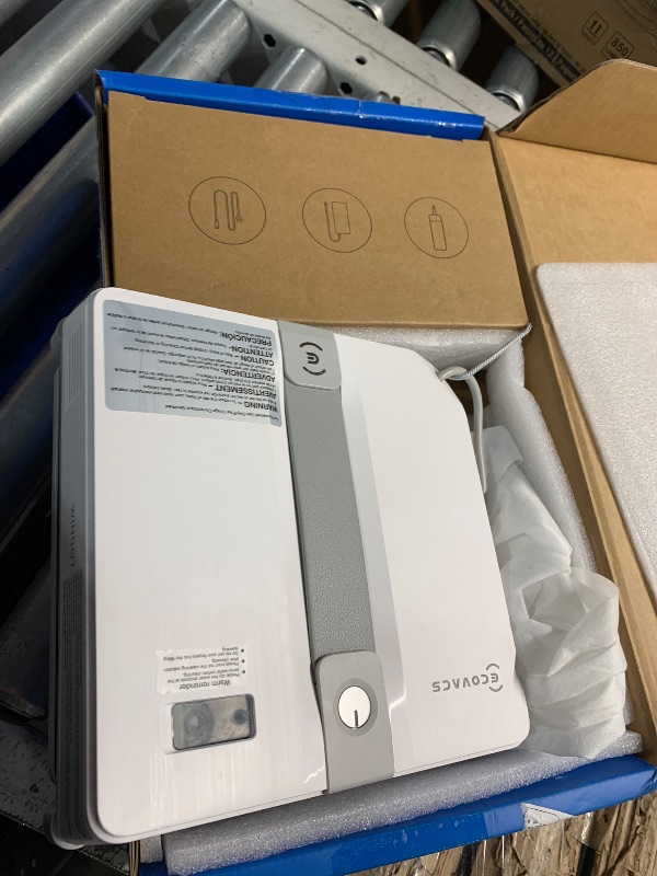 Photo 1 of ***(MISSING PARTS)***ECOVACS WINBOT Mini Window Cleaning Robot - Compact Design, Dual Nozzles with Ultrasonic Spray, 9-Stage Protection System, Intelligent Path Planning, 3 Cleaning Modes, Anti-Slipping System