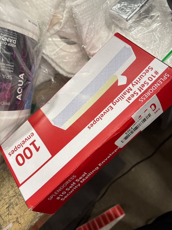 Photo 1 of #10 Envelopes Letter Size Self Seal | 100 Business Mailing Security Peel and Sealing Envelope | 100% Tinted | no 10 White Windowless Legal Regular Plain Envelops Pack | 4-1/8 x 9-1/2 Inches | 24 LB