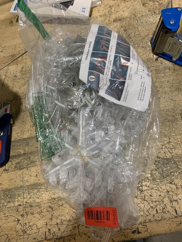 Photo 1 of 16.4 Ft Christmas Snowflake Window Lights, Hanging Christmas Curtain Lights Outdoor 288 LED with 24 Drops, 8 Modes Cool White Snowflake Decorations for Holiday Window Decorations,Yard, Curtain, Party