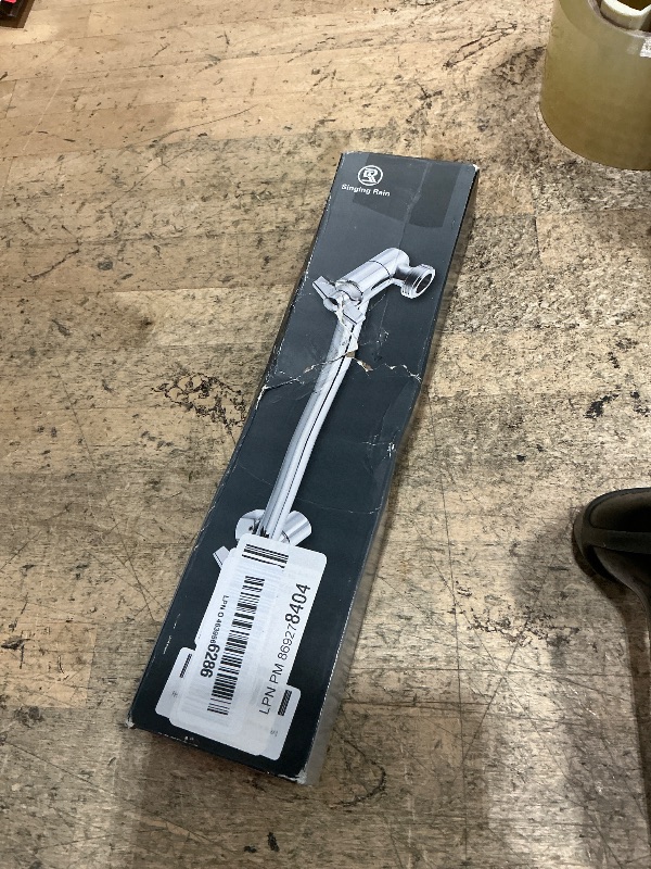 Photo 1 of 11 Inch Adjustable Shower Head Extension Arm With Locking Set Screw, Singing Rain Solid Brass Chrome Angle Height Adjustable, Easy To Install, G1/2 Universal Connector Compatible (Chrome Finish)