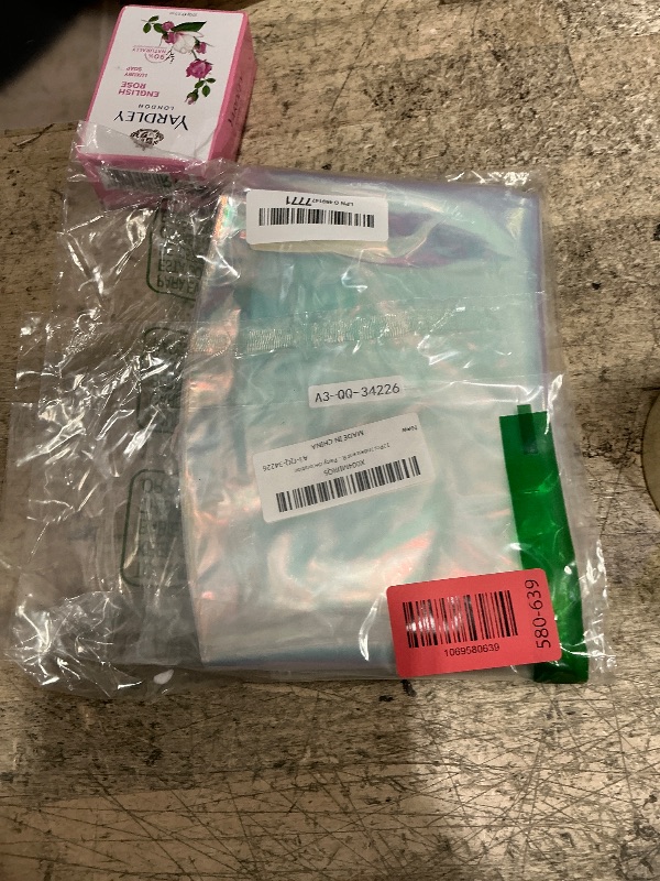 Photo 1 of 12Pcs Iridescent Round Foil Balloons, 22" 15" 10" 4D Clear Ball Balloon, Holographic Balloons for Birthday Wedding Folding Rainbow Under The Sea Mermaid Party decoration