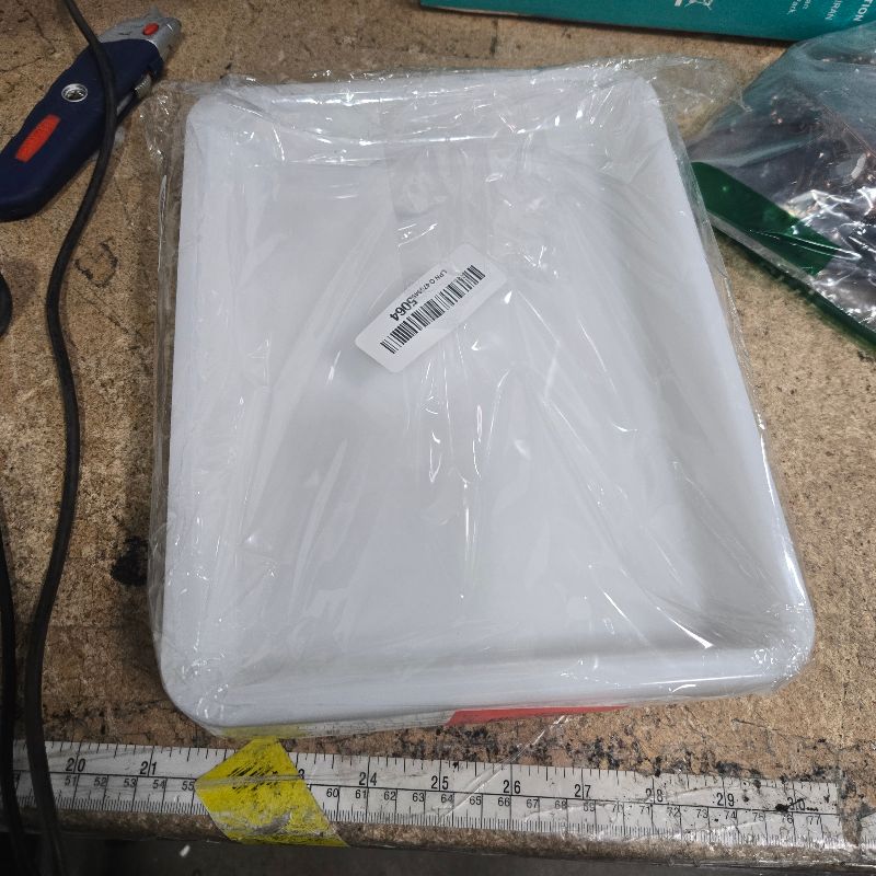 Photo 1 of 10 Pack Plastic Art Trays,Activity Crafts Tray,Organizer Tray,Serving Tray for Home,School,Kids,DIY Projects,Painting,Beads (White)