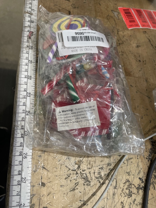 Photo 1 of 10pcs Candy Christmas Ornaments for Tree Decorations Peppermint Candy Cane Lollipop Ornaments Polymer Clay Christmas Ornaments for Christmas Party Home Decor