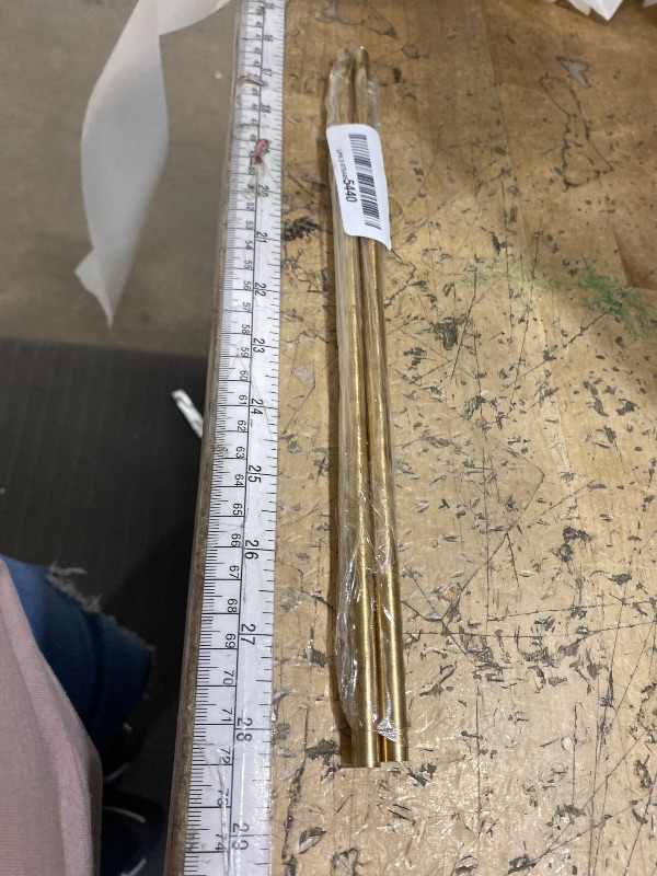 Photo 1 of 2 Pieces 12 inches 5/16 inch Brass Rods, Sutemribor Brass Solid Round Rod Lathe Bar Stock, 5/16 inch in Diameter, 12 inches in Length