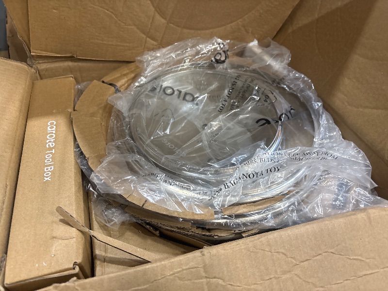 Photo 1 of ** Missing one lid ** CAROTE Pots and Pans Set Nonstick, White Granite Induction Kitchen Cookware Set, 10 Pcs Non Stick Cooking Set w/Frying Pans & Saucepans(PFOS, PFOA Free)