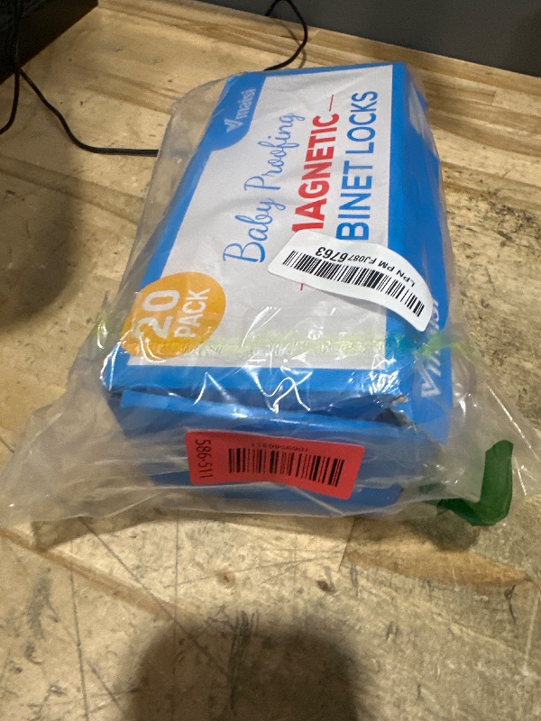 Photo 1 of 20 Pack Magnetic Cabinet Locks Baby Proofing - Vmaisi Children Proof Cupboard Drawers Latches - Adhesive Easy Installation