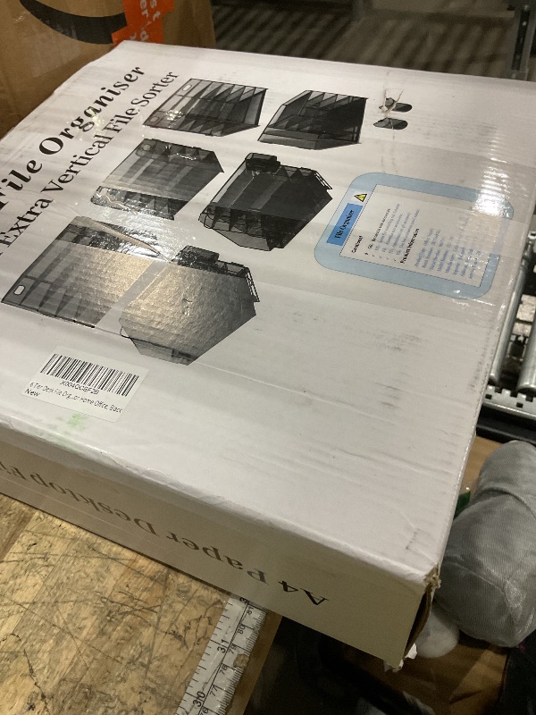 Photo 1 of ** CHECK COMMENTS***    6 Tier Desk File Organiser with Extra Vertical File Sorter, Paper Letter Tray with Top Stationery Drawer Holder, A4 Paper Desktop Filing Trays, Magazine Document Holder for Home Office, Black