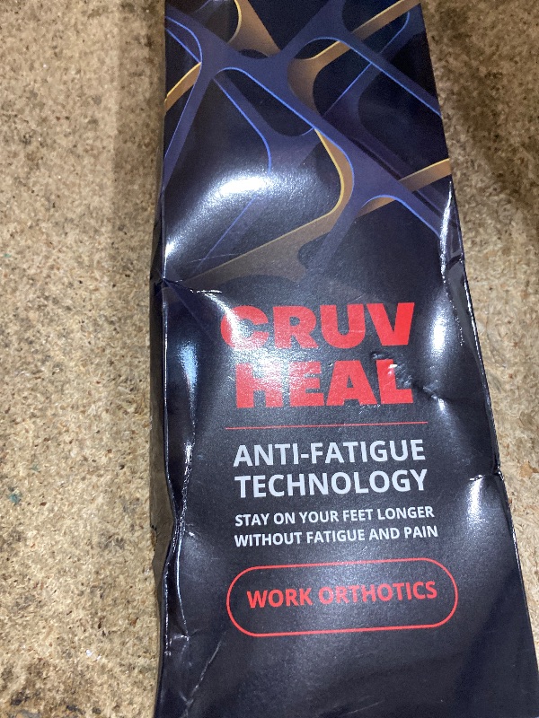 Photo 1 of (New) Work Orthotic Insoles - Anti Fatigue Medium Arch Support Shoe Insert Men Women - for Plantar Fasciitis Flat Feet Leg - Relieve Foot Pain - Work Boot Insoles Standing All Day (L, Blue Lines)