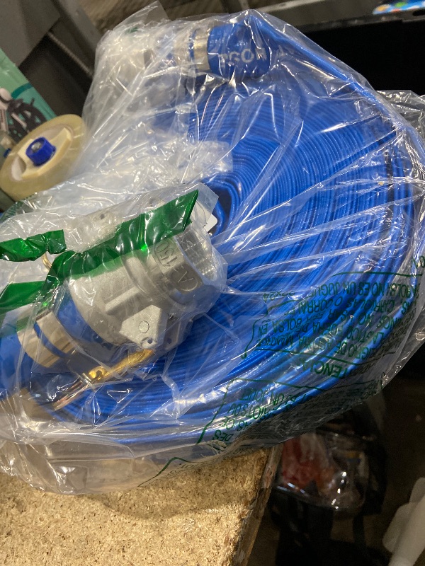 Photo 1 of 1-1/2" x 100ft PVC Lay Flat Discharge Hose With Aluminum Camlock C & E Fittings, Cam Lock Fitting Type A included, Heavy Duty Reinforced Pump Backwash Hose Assembly