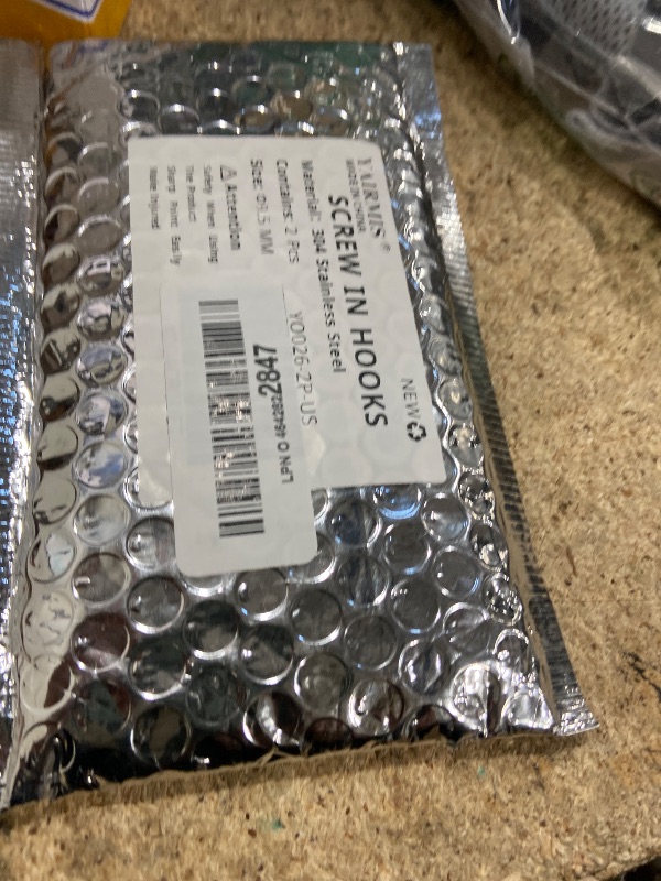 Photo 1 of 2Pcs 6 Inch Heavy Duty Screw Eyes Hooks, 304 Stainless Steel Self Tapping Eyelet Screw Eye Bolts,800LBS Breaking Strength, Screw in Eye Hooks for Wood Securing Cables Wire. (2, M10-6 Inch)