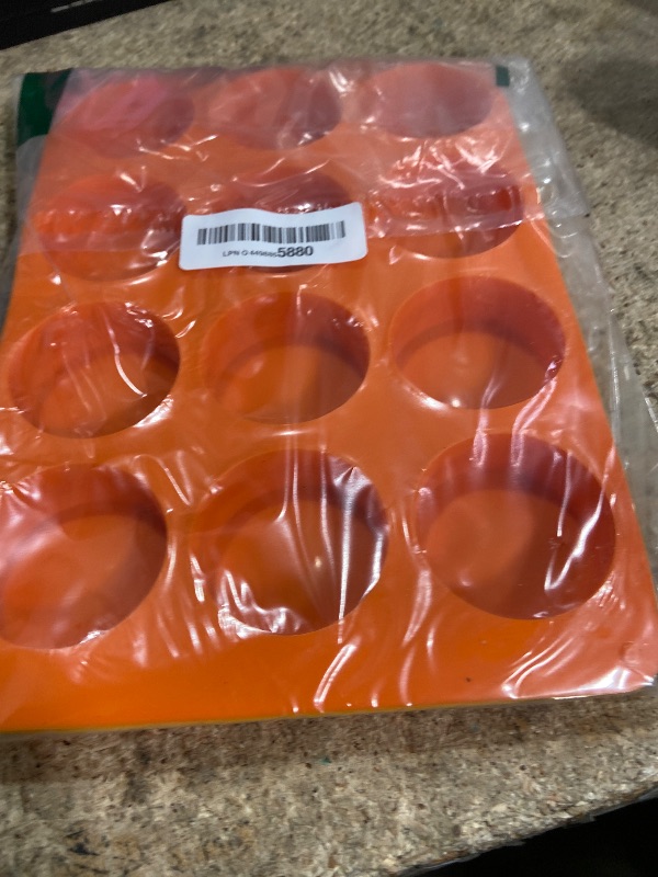 Photo 1 of 2 Pcs Oreo Chocolate Cookie Silicone Molds, 12-Cavity Round Silicone Mold, Baking Mold for Oreo, Chocolate, Cookie, Candy, Mini Cake, Jelly (Orange + Yellow)