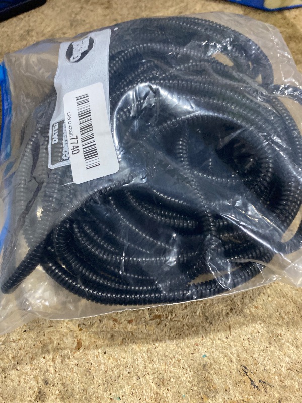 Photo 1 of 1/4 Inch Wire Loom Split Tubing - 50 ft Cord Protector Electric Wires Covers, Automotive Wire Flexible Conduit, Plastic Wire Cover