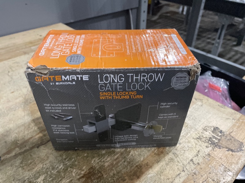 Photo 1 of (MISSING KEY) ***PARTS ONLY***GateMate Long Throw Gate Lock, Euro Profile Gate Lock for Sheds, Gates & Garage Doors, Keyed Outside & Inside Thumb Turn, 316 Stainless Steel, for Wooden Gates & Doors Up to 2” (50mm), 5 Keys