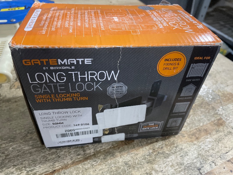 Photo 1 of (MISSING KEY) ***PARTS ONLY***GateMate Long Throw Gate Lock, Euro Profile Gate Lock for Sheds, Gates & Garage Doors, Keyed Outside & Inside Thumb Turn, 316 Stainless Steel, for Wooden Gates & Doors Up to 2” (50mm), 5 Keys