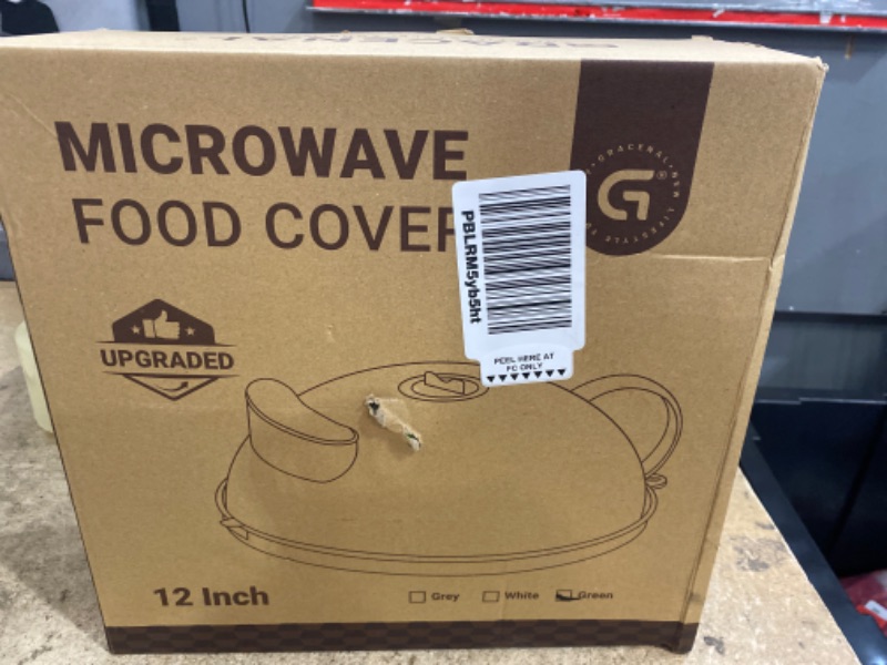 Photo 1 of 12 Inch Microwave Splatter Cover, Upgraded Microwave Cover for Food with Water Steamer, Integrated Handle, Splatter Guard, Cookware lid, House Warming Gifts New Home, Green