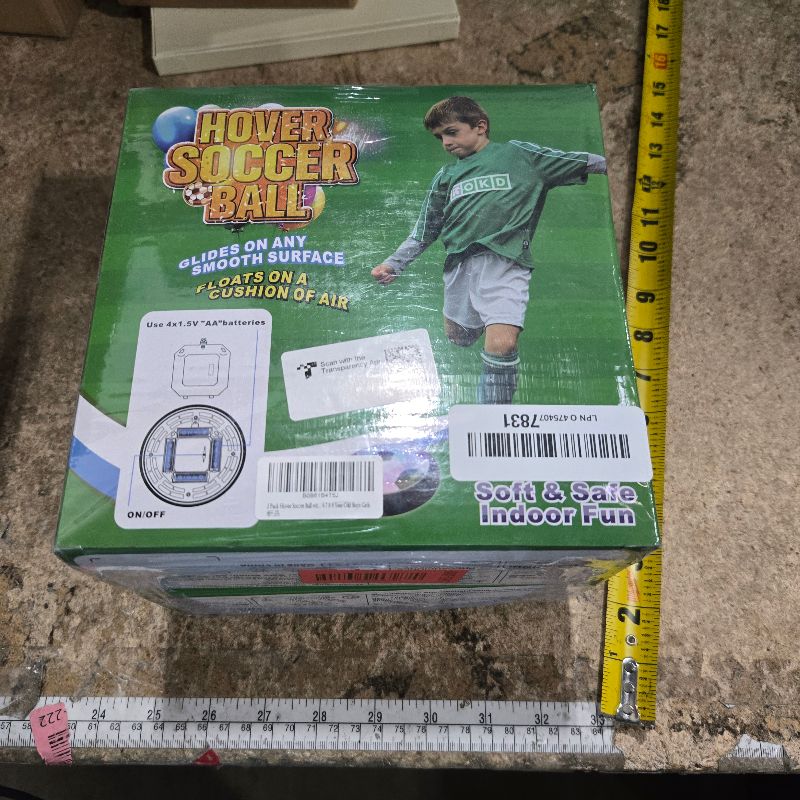 Photo 1 of 2 Pack Hover Soccer Ball with 8 Pcs Batteries, Air Floating Soccer Toy with LED Lights and Foam Bumper, Indoor Games for Kids 4-8-12, Toys Gifts for 3 4 5 6 7 8 9 Year Old Boys Girls