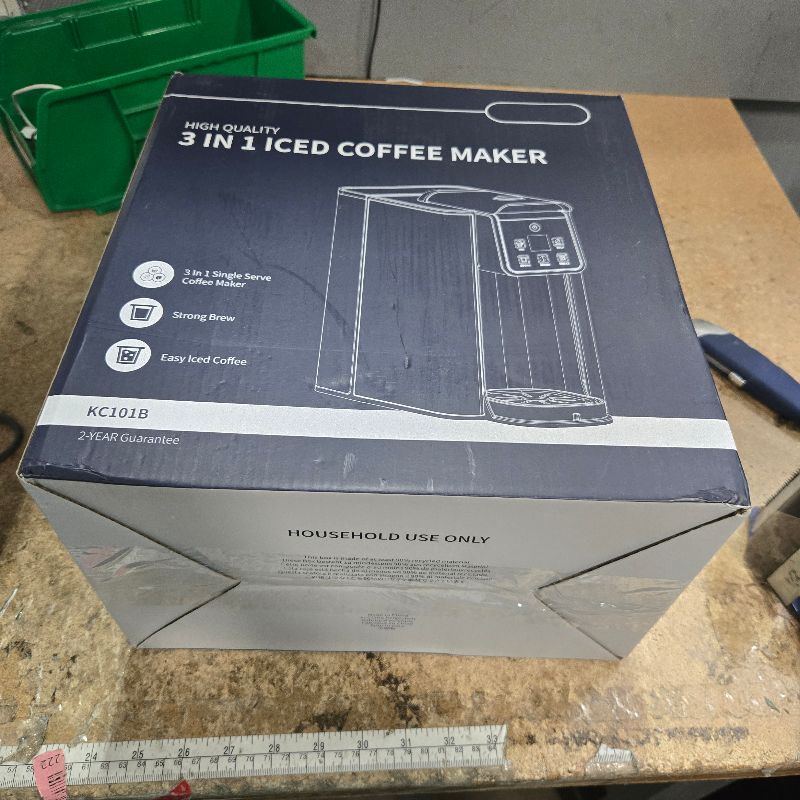 Photo 1 of ***USED** SHARDOR Single Serve Coffee Maker 2.0, Hot and Iced Coffee Machine for K Cup Pods & Ground Coffee, 6 to 14 oz Brew Sizes, 50 oz Removable Water Tank, Bold Brew Setting, Stainless Steel, Black