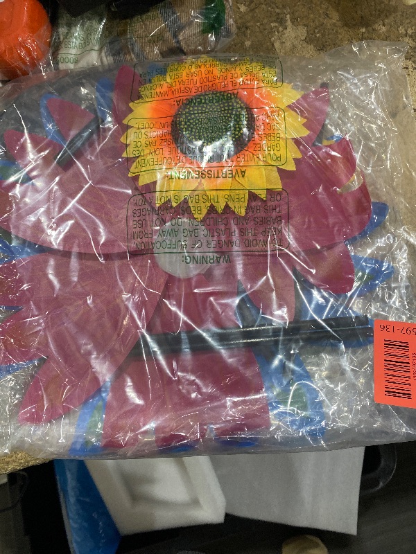 Photo 1 of 2 Set Plant Umbrella Decor for Outdoor Small Plants, 14 Inch Diameter Sunflower Shade Cover for Outdoor Patio Mini Potted and Garden Beds Decor, Blue and Rosered