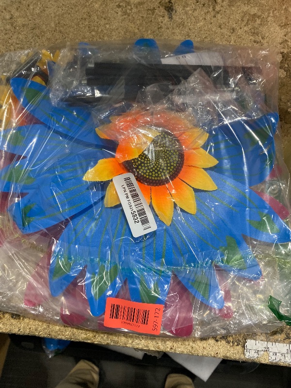 Photo 1 of 2 Set Plant Umbrella Decor for Outdoor Small Plants, 14 Inch Diameter Sunflower Shade Cover for Outdoor Patio Mini Potted and Garden Beds Decor, Blue and Rosered