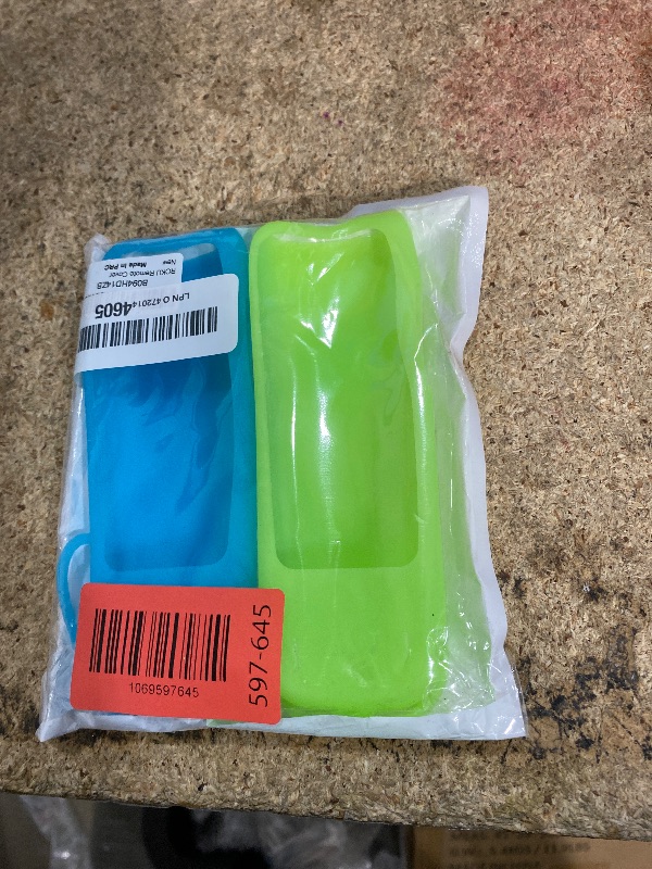 Photo 1 of [2 Pack] Silicone remotes Cover case Compatible with TCL/Hisense-Roku Remote& Express 4K+ / Roku-StreamingStick+(Luminous Green + Blue) Glow in The Dark