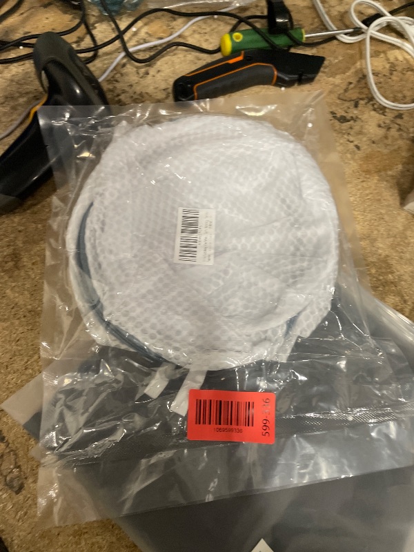 Photo 1 of 2 Pack 2 Size 120g Honeycomb Shoe Washing Machine Bag, Fabric Shoe Bag with Auto-Lock Zipper, Washing Laundry Bag for Sneaker, Running Shoes, Sock, Bras, Toys