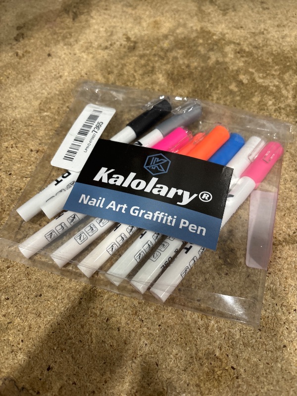 Photo 1 of 12 Color 3D Nail Art Pens Set, Kalolary Nail Point Graffiti Dotting Pen Drawing Painting Liner Brush for DIY Nail Art Beauty Adorn Manicure Tools