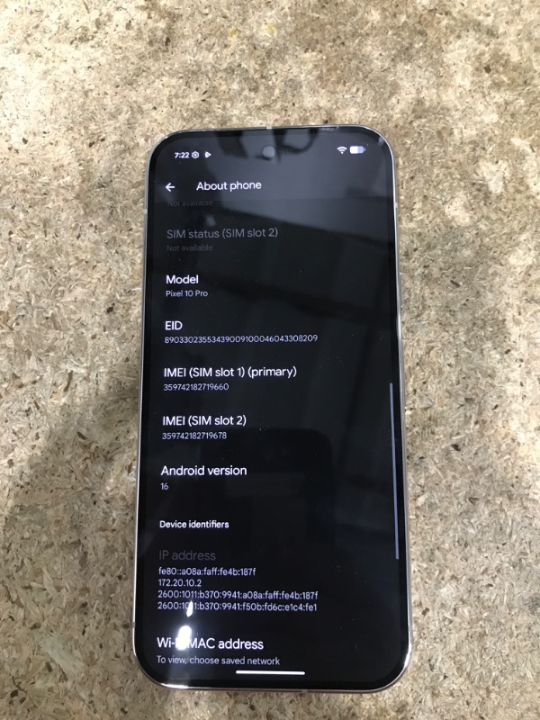 Photo 1 of *POWERS ON/UNLOCKED SEE PHOTOS**
Google Pixel 10 Pro - Unlocked Android Smartphone - Gemini AI Assistant, Triple Rear Camera System, Fast-Charging 24+ Hour Battery, and 6.3" Super Actua Display - Porcelain - 128 GB (2025 Model)