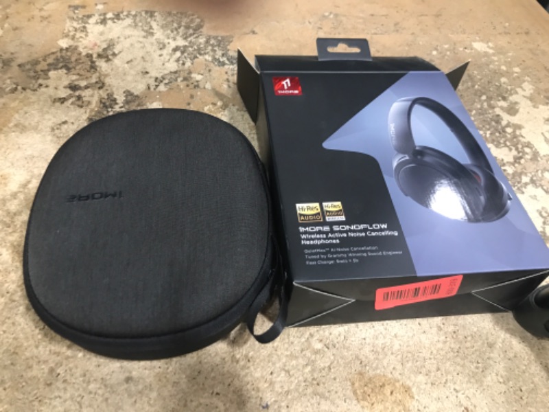 Photo 1 of 1MORE SonoFlow Active Noise Cancelling Headphones, Bluetooth Headphones with LDAC for Hi-Res Wireless Audio, 70H Playtime, Clear Calls, Preset EQ Via App, Black