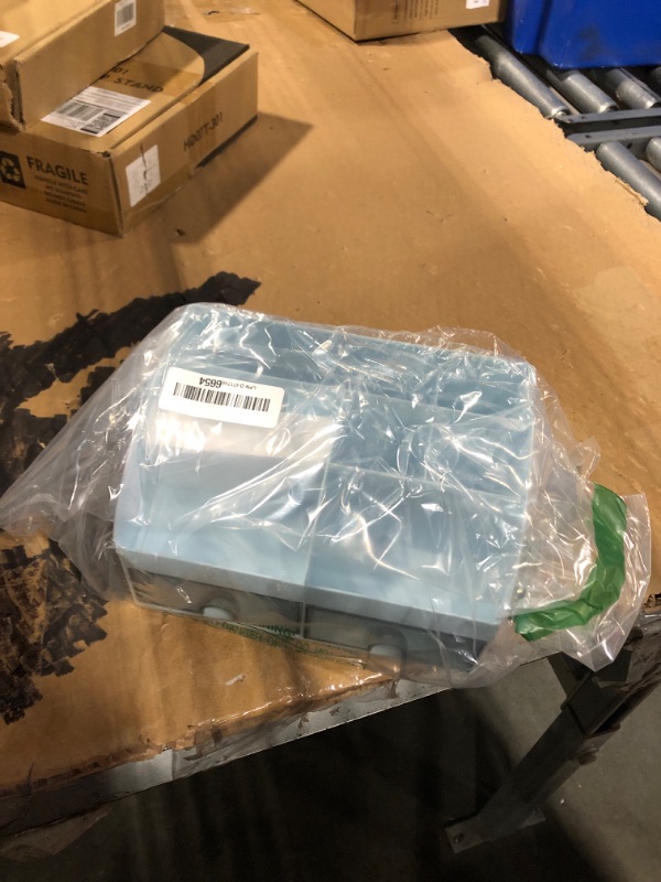 Photo 1 of ***MINOR DAMAGE****Makeup Organizer with Drawers, Cosmetic Storage for Dresser Vanity and Bathroom Countertop, Beauty Holder for Lipstick Brush, Skincare Organizer for Vanity, Cosmetic Display Case (Blue)