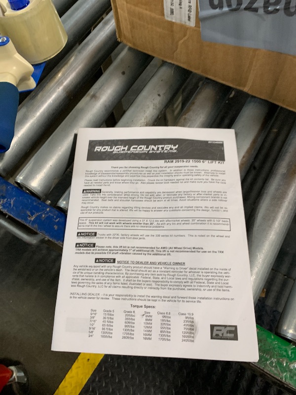 Photo 1 of **MISSING HARDWARE** Rough Country 6" Lift Suspension Kit for 2019-2024 Ram 1500 2WD | 22XL - 31730