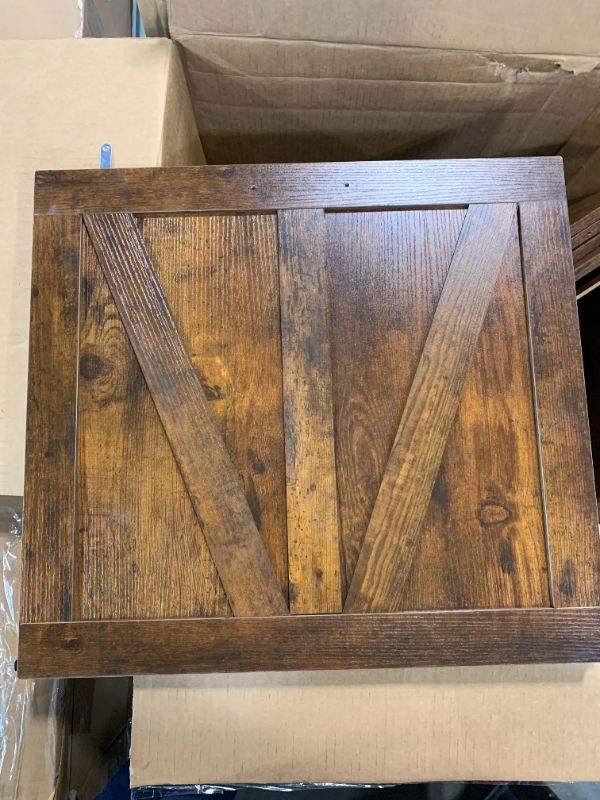 Photo 1 of **FOR PARTS**
Dwanton Litter Box Enclosure with 2 Storage Shelves and 2 Drawers, 2-in-1 Hidden Cat Litter Box Enclosure Furniture with Shelf, Reversible Entrance, Washable Drawers, 50-Inch, Rustic Brown