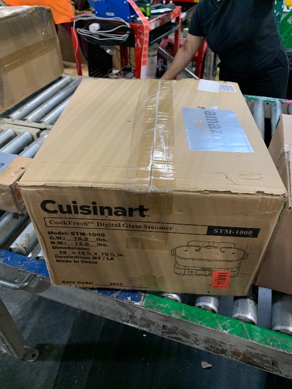 Photo 1 of ***NOT FUNCTIONAL, SELLING FOR PARTS AS IS, FINAL SALE***Cuisinart Cookfresh Digital Glass Food Steamer for Cooking, 5-Liter Vegetable Steamer with 5 Pre-Programmed Settings, Keep Warm Function, Audible Alert, Dishwasher-Safe Pot, STM-1000, Stainless Stee