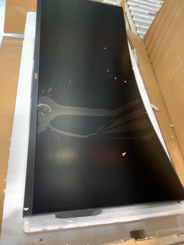 Photo 1 of *****The screen is broken.****  acer Nitro 34 Inch 1000R 21:9 Curved Zero-Frame QHD 3440 x 1440 Gaming Monitor | AMD FreeSync Premium | Up to 120Hz Refresh | 1ms VRB | Two Display Port 1.2 & Two HDMI 2.0 Ports | EDA343CUR J0bmiippx