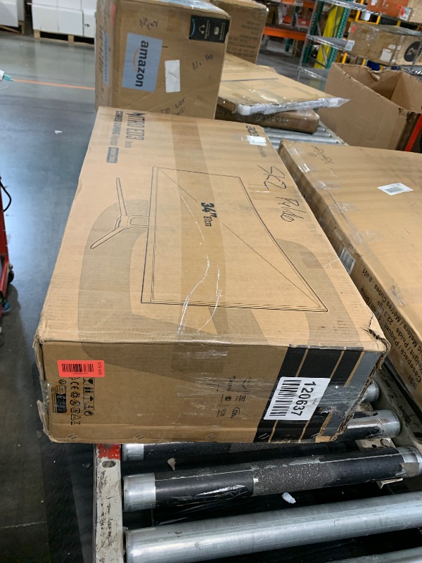 Photo 1 of *****The screen is broken.****  acer Nitro 34 Inch 1000R 21:9 Curved Zero-Frame QHD 3440 x 1440 Gaming Monitor | AMD FreeSync Premium | Up to 120Hz Refresh | 1ms VRB | Two Display Port 1.2 & Two HDMI 2.0 Ports | EDA343CUR J0bmiippx