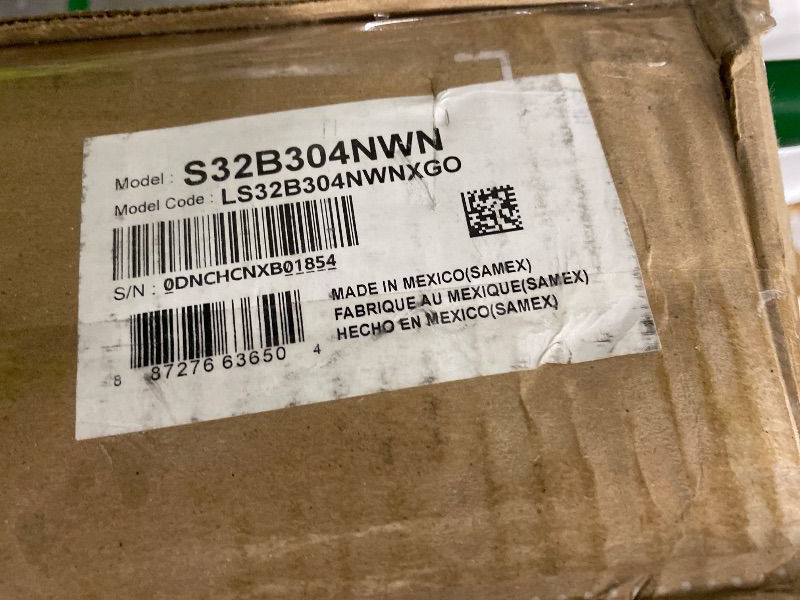 Photo 1 of ***DIFFERENT SN FROM BOX*** Samsung 32-Inch Flat Computer Monitor, 75Hz, Borderless Display, AMD FreeSync, Game Mode, Advanced Eye Care, HDMI and DisplayPort, LS32B304NWNXGO, 2024