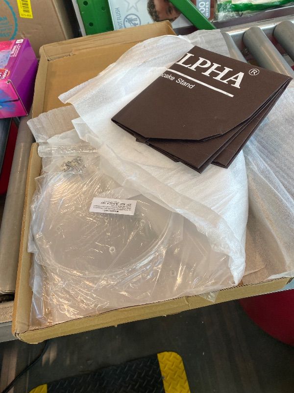 Photo 1 of *MINOR DAMAGE - USED*
Jusalpha 3 Tier Large Acrylic Glass Round Wedding Cake Stand, Food Display Stand, Cupcake Stand, Dessert Display Platter WCS02 (3 tier with base tier)