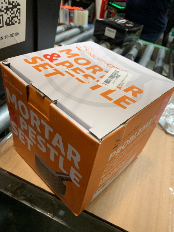 Photo 1 of *****MISSING THE PESTLE****Priority Chef Heavy Duty Large Mortar and Pestle Set, 100% Granite, Non Slip Base, Make Fresh Guacamole, Salsa, Pesto, Stone Grinder Bowl, Herb Crusher, Spice Grinder, 4 Cup - Black