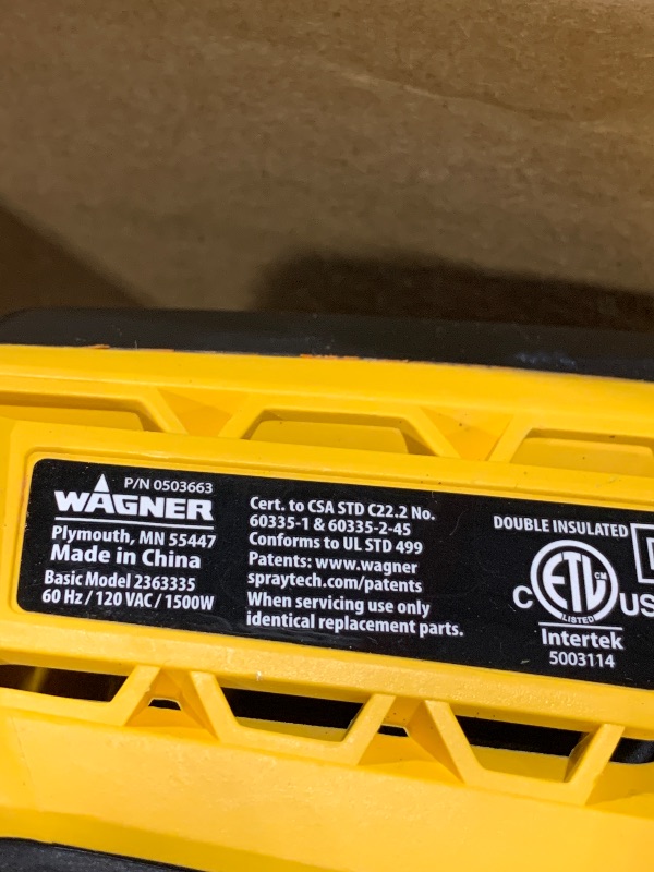 Photo 1 of *** MISSING ACCESSORIES ***  Wagner Spraytech 0503070 FURNO 700 Digital Heat Gun, 2 Nozzles & Temperature Setting Ranging 125áµ’F to 1300áµ’F, Electric Heat Gun for Paint Removal, Bending PVC, Crafts and More