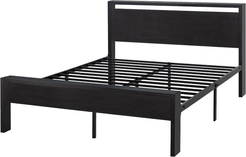 Photo 1 of 

**SIMILAR**
SHA CERLIN 14 Inch Queen Size Metal Platform Bed Frame with Wooden Headboard and Footboard, Mattress Foundation, No Box Spring Needed, Large Under Bed.
