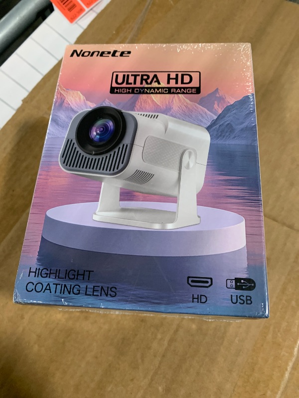 Photo 1 of [Projector 2026 Upgraded] Mini Projector Support 4K 1080P Auto Keystone 270°Rotatable with WiFi 6 and Bluetooth 5.2 Projector Portable Compatibile with HDMI/TV Stick/Memory Stick/Laptop,White