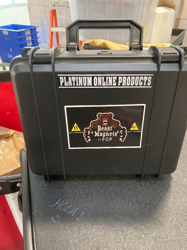 Photo 1 of *MISSING ACCESSORIES*1000LB Complete Magnet Fishing Kit | Double Sided Fishing Magnet Kit with Case | Includes Strong Neodymium N52 Magnets, Durable 65ft Rope, Carabiner, Gloves, Grappling Hook & Carry Case